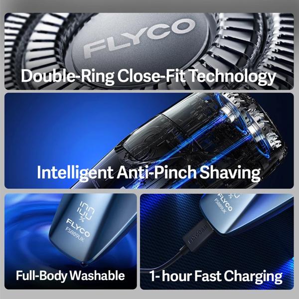 58edc13078e85b54de7764b2d8d910b4.jpeg FLYCO Portable Electric Shaver FS889 2 Heads Rotary - Original 2 Years Warranty by FLYCO Malaysia