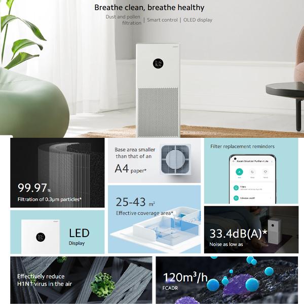 Xiaomi Smart Air Purifier 4 Lite - Original 1 Year Warranty by Xiaomi Malaysia