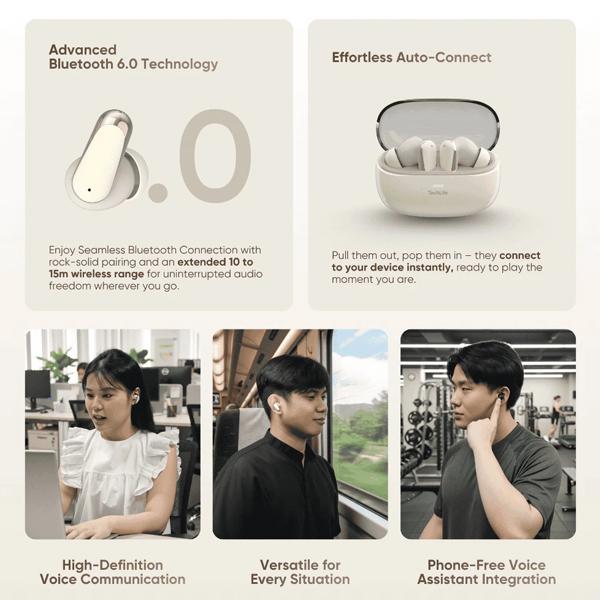 Techlife Wireless Earbuds+ 2 Smart Noise Cancellation Earbuds - Original 1 Year Warranty by Techlife Malaysia