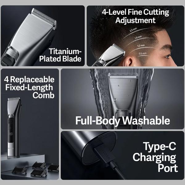 FLYCO Hair Clipper FC5916 Titanium Plated Ceramic Blade - Original 2 Years Warranty by FLYCO Malaysia