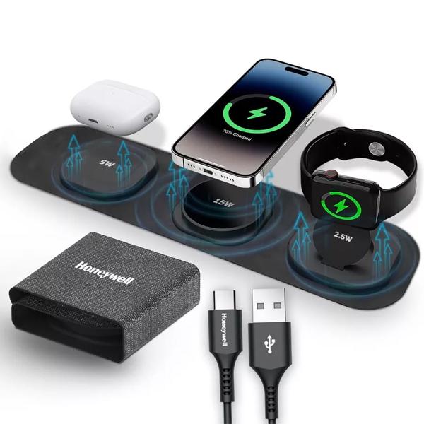 Honeywell Zest Wireless 3 in 1 Foldable Charger - Original 3 Years Warranty by Honeywell Malaysia