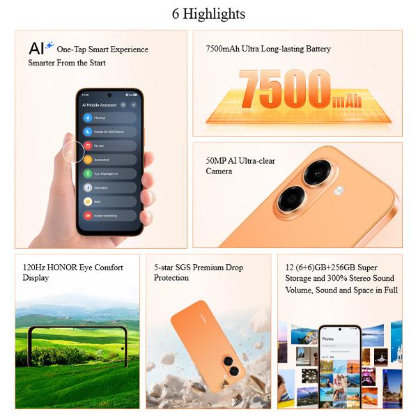 [PRE ORDER] Honor X7e (6GB+256GB) Smartphone - Original 1 Year Warranty by Honor Malaysia