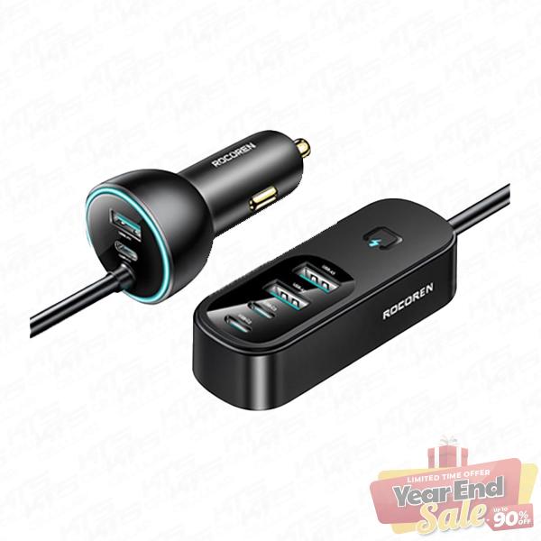 Rocoren ZhongXiang Series 6-Port Fast Car Charger with Cable (4C+2A) 105W - Original 6 Months Warranty by Rocoren Malaysia
